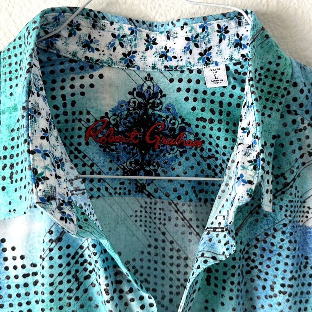 Robert Graham Long Sleeve Button Up Shirt - Classic Fit - Size L